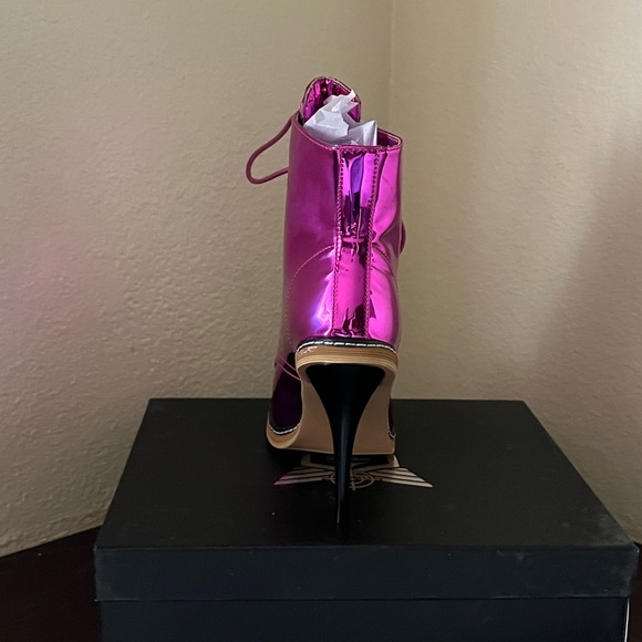 Magenta combat heels - Picture 4 of 8